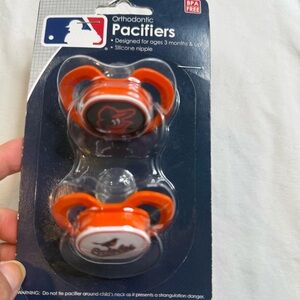 Baltimore Orioles Baby Pacifier Set of 2, Officially Licensed MLB BPA Free
